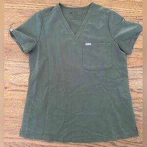 FIGS, Olive Green Catarina One-Pocket Scrub Top